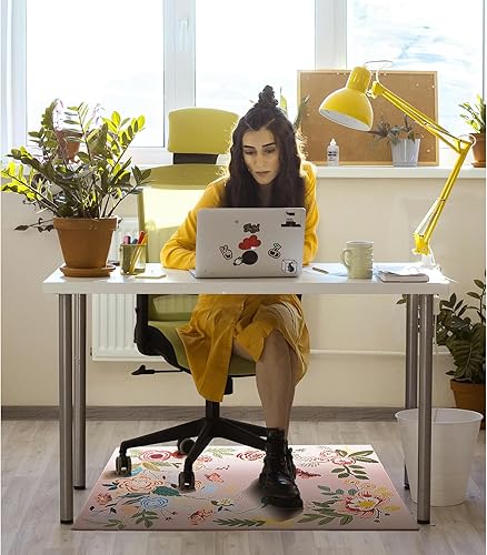 Miniatura 7 de Tapete para silla de oficina para suelo de madera dura, 36 x 48 pulgadas, alfombras de oficina para sillas rodantes de videojuegos, silla de