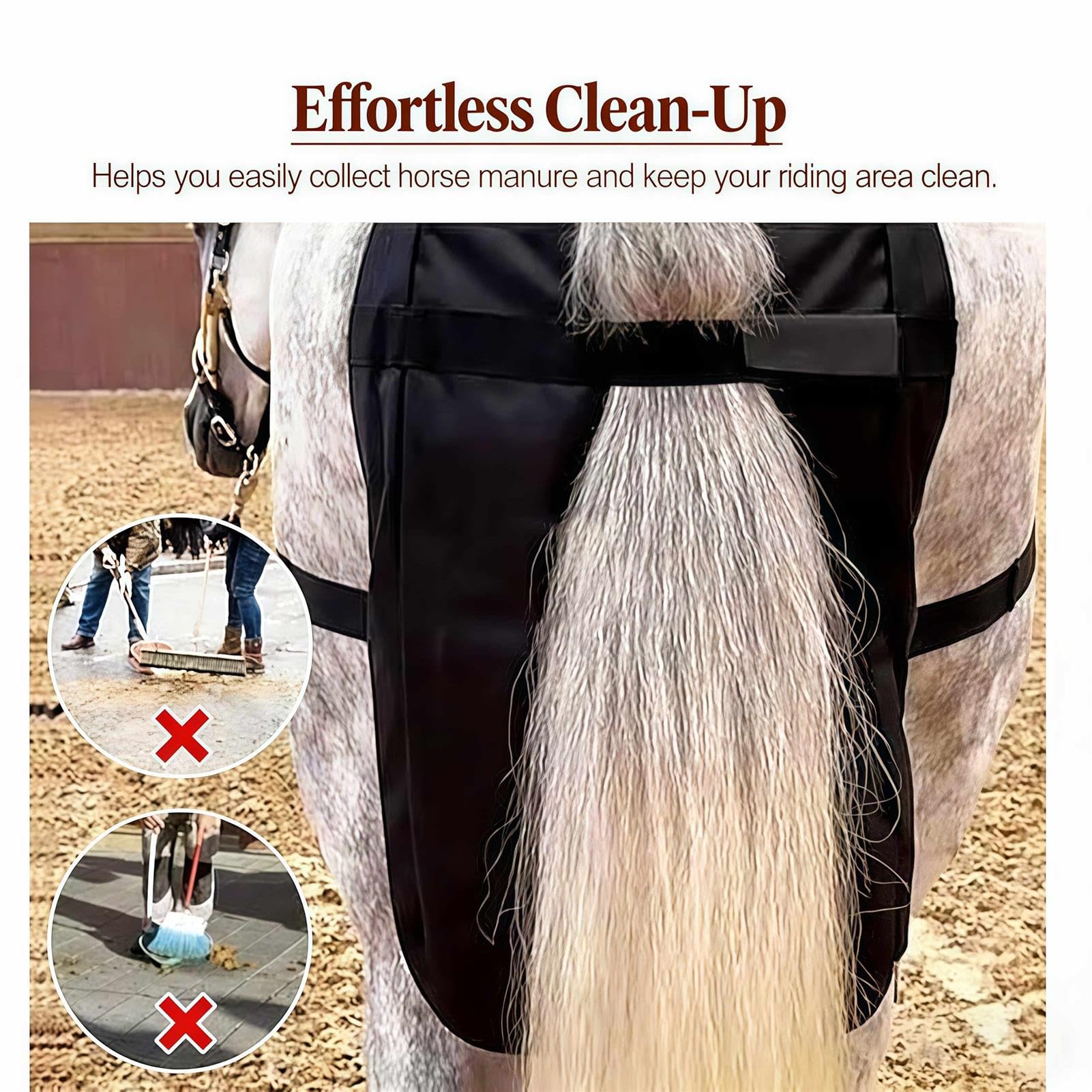 PañAl Caballos Carruaje/Bolsa Recolectora Excrementos Caballo, Bolsas EstiéRcol Caballo Zonas Paseo y áReas PanoráMicas, Bolsa Recolectora EstiéRcol Equino Ajustable