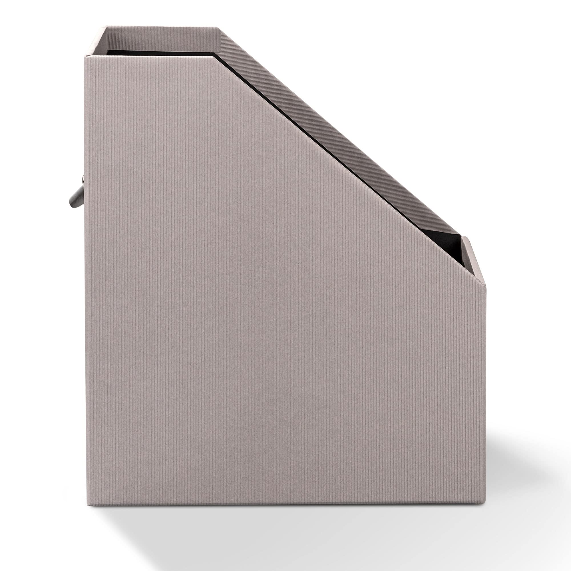 Rössler SOHO Stehsammler A4 | Stehsammler Pappe aus stabilem Karton | Büro Organizer | Schreibtisch Organizer | Zeitschriftenhalter | 315 x 260 x 115 mm | 1 Stück | Farbe: Grau | Taupe (Packung mit 4)