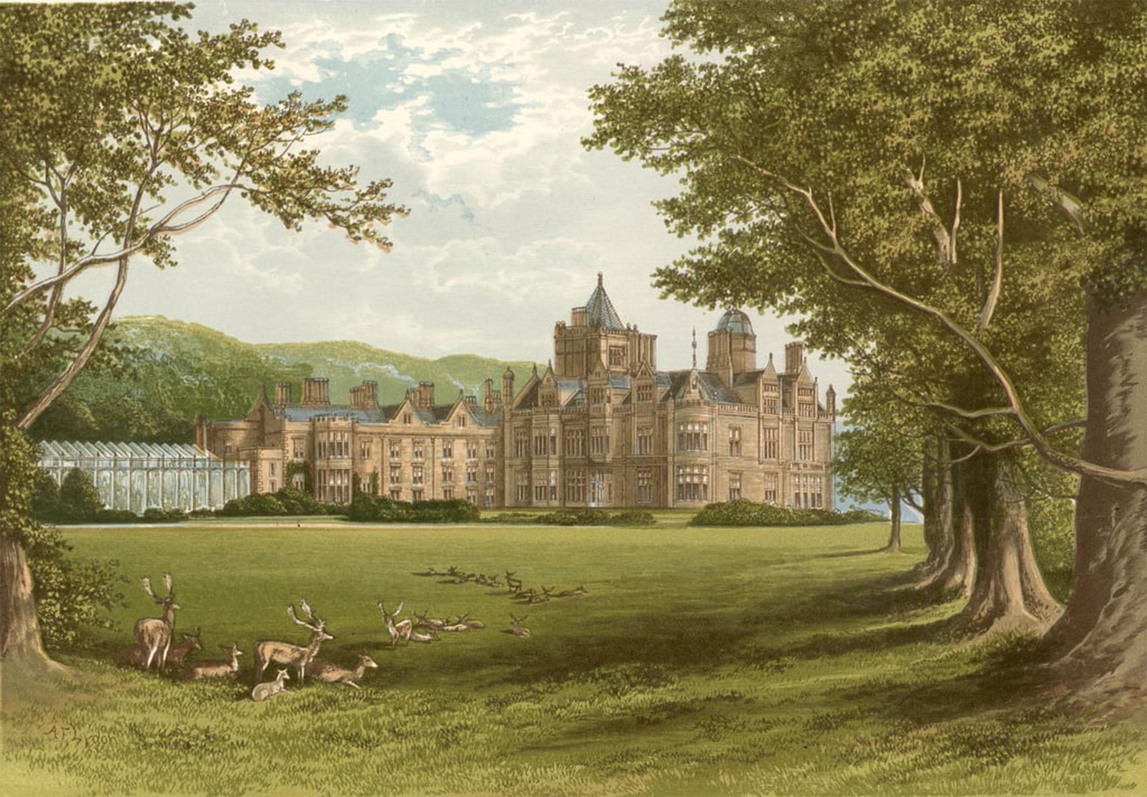 Impression d'art Art Tableau Holker Hall Alexander Lydon Toile Haute Définition