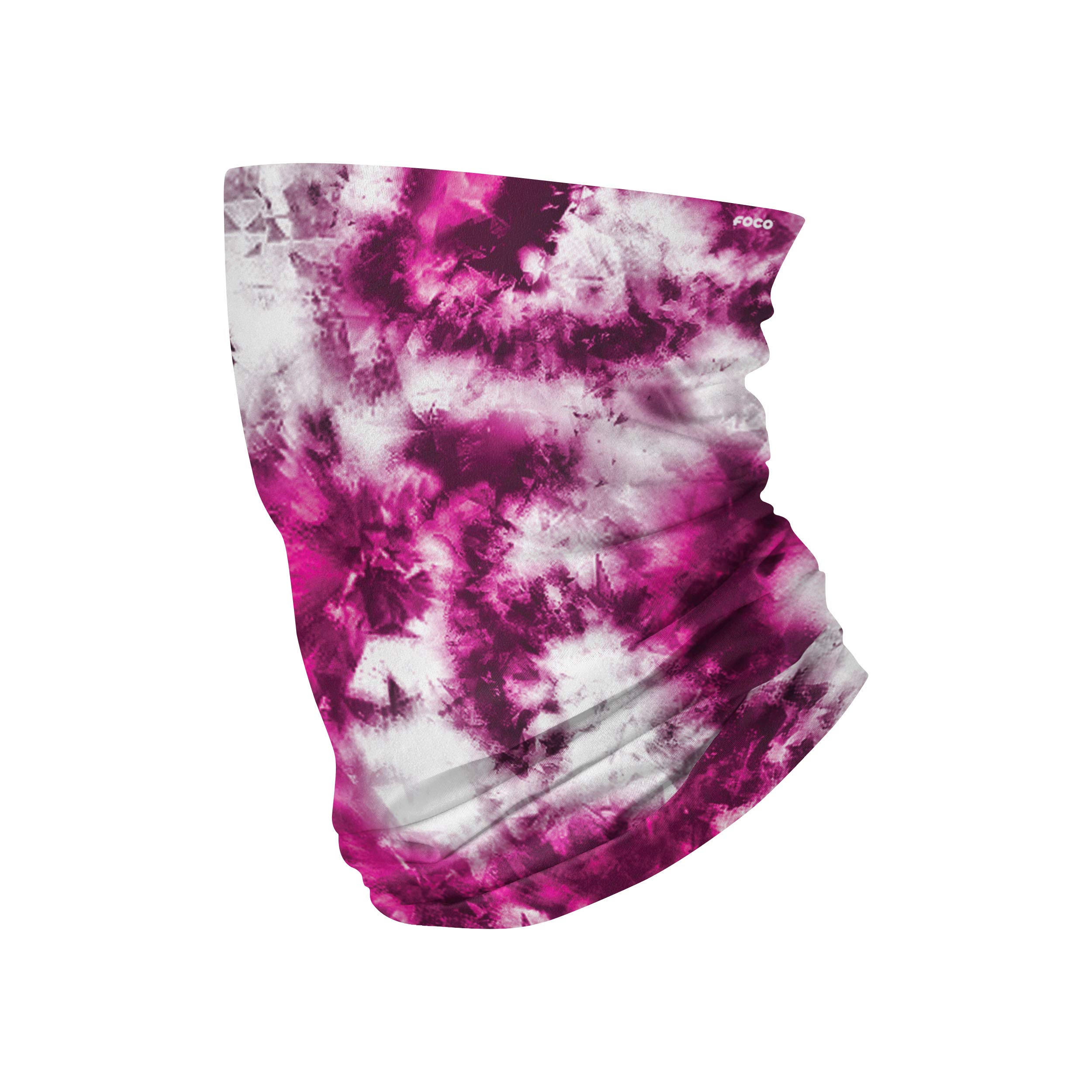 FOCO Pink and White Tie Dye Gaiter Scarf