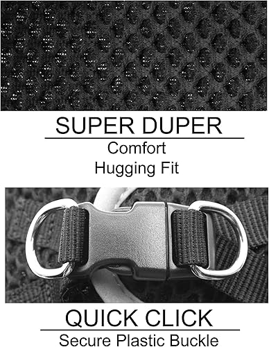 Miniatura 6 de KRUZ PET KZA308  Arnés reflejante con cuello en V de malla para perro sin jalones facilita el paseo ajuste rápido cómodo con velcro ajustable para