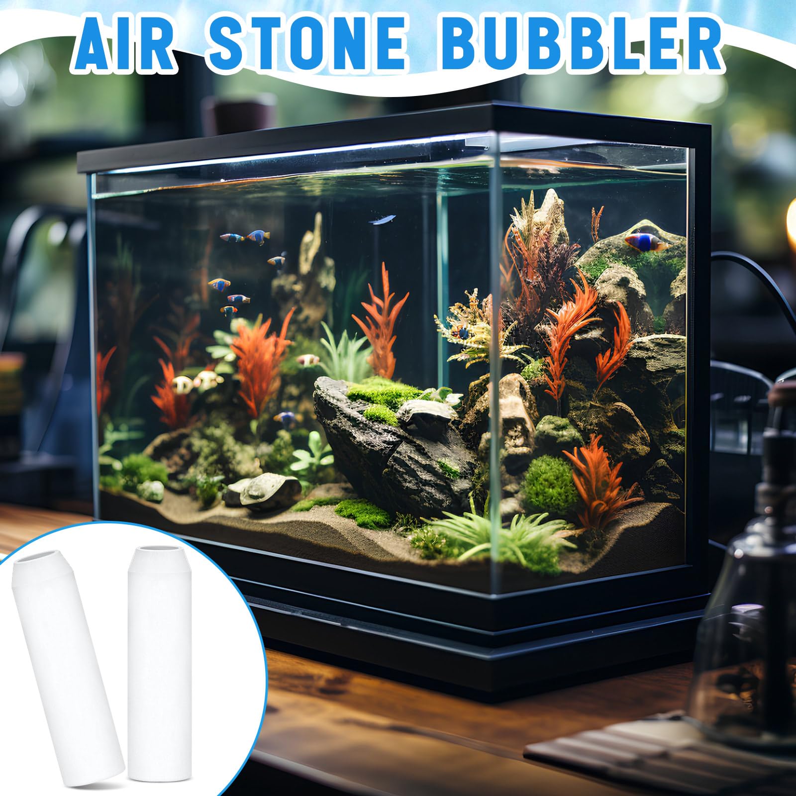 Havawish 20 Piezas de Piedras de Aire Herramienta de liberación de Burbujas Compatible con Biorb Fish Tanks Kit de Repuesto de Filtro Accesorios