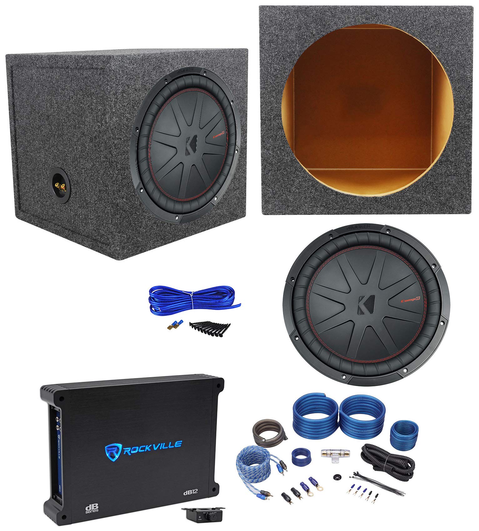 Amazon.co.jp: KICKER 48CWR124 COMPR12 1000W 12インチサブウーファー