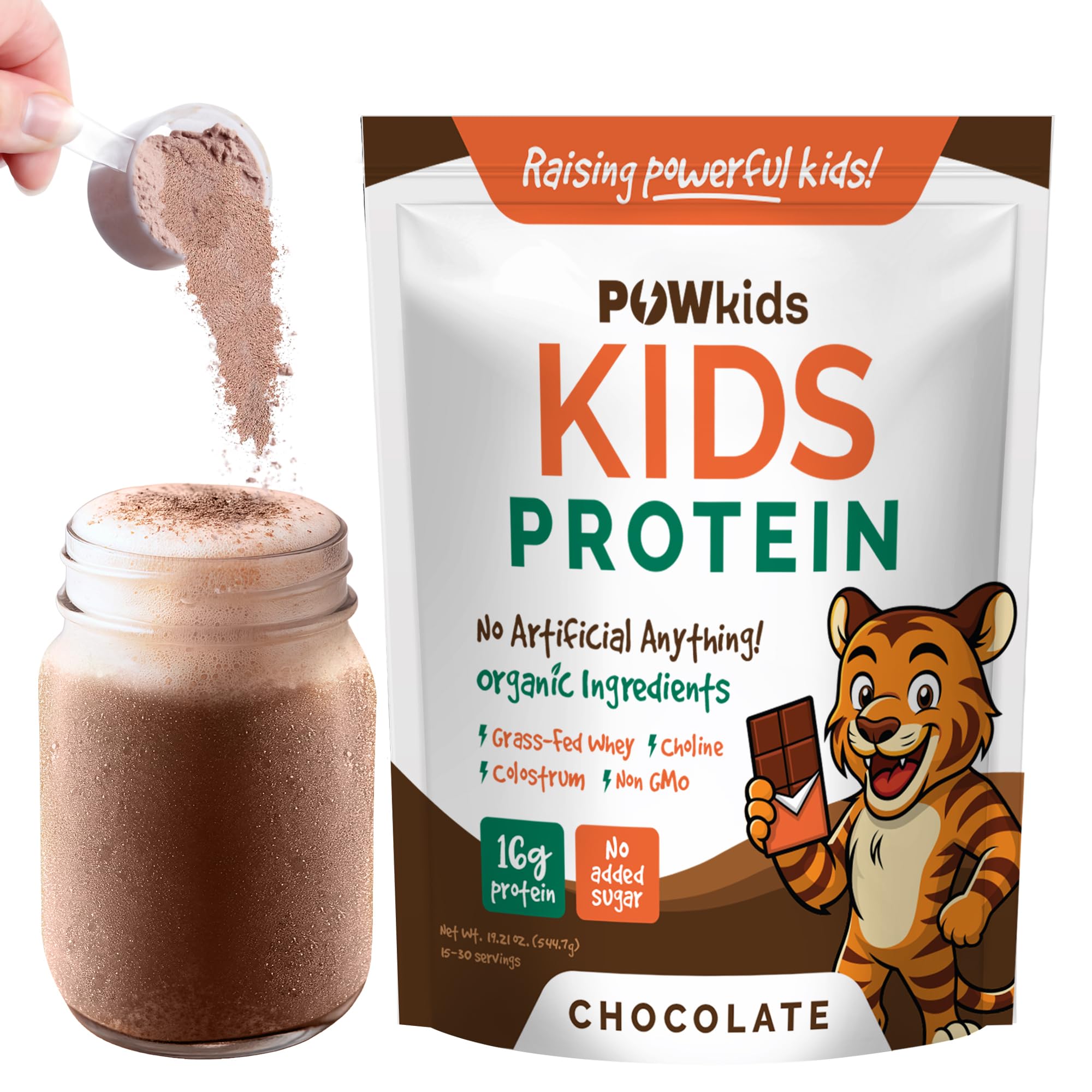 POWkids Chocolate Protein Shake Powder