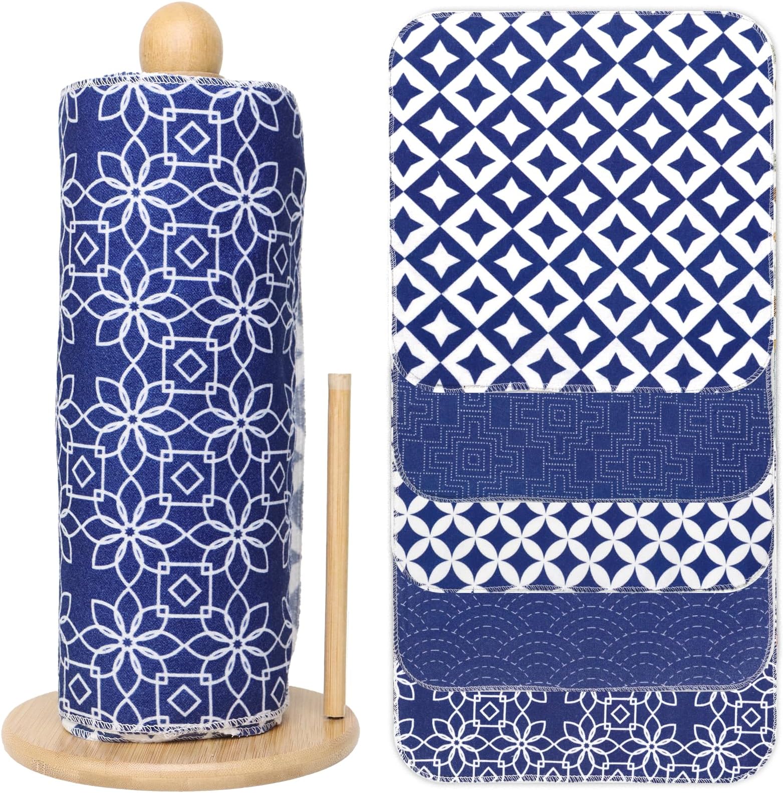 25 Pack Reusable Tissue Paperless Towel Roll Washable Cotton for Kitchen Towels Zero Waste Products Replacement Tissue (RT-F)