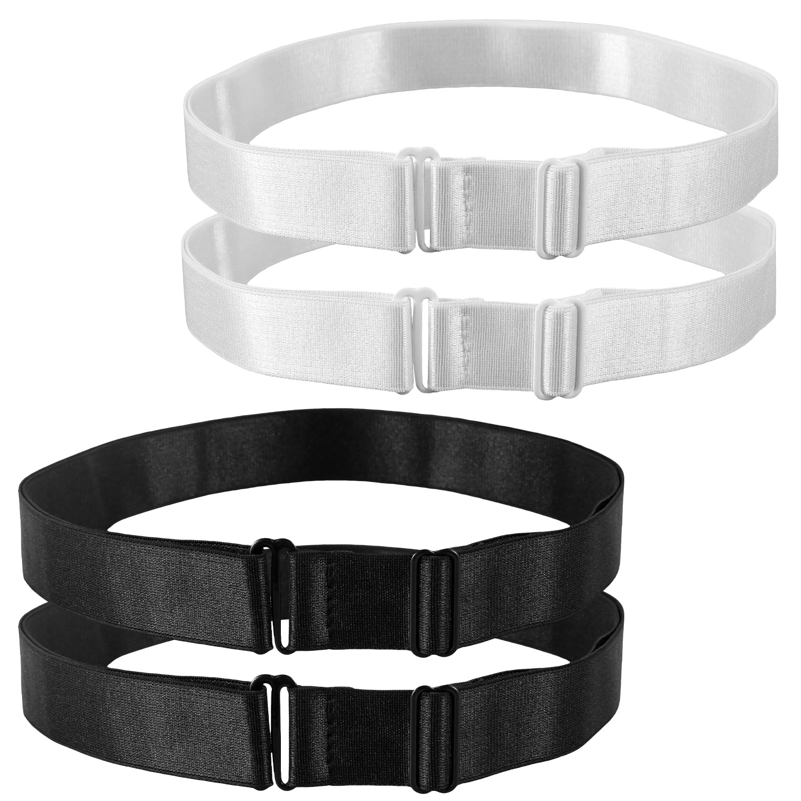 4 PCS Crop Adjustable Band, Crop Tuck Band, Crop Tool for Shirt, Crop Band for Tucking Shirts, Elastic Belts for Women Crop Tops, Croptuck Adjustable Band for Women Tucking Shirts Tops