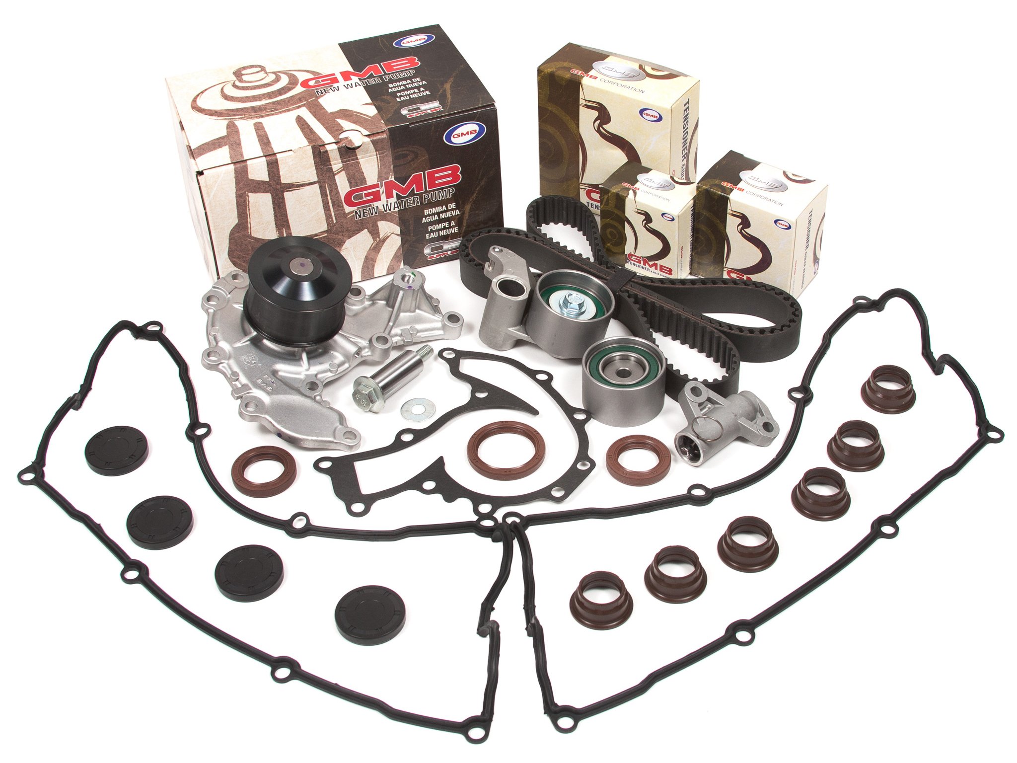 Evergreen TBK303HVC Compatible With 98-03 Honda Acura Isuzu 6VE1 Timing Belt Kit Valve Cover Gasket GMB Water Pump