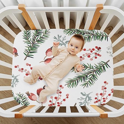 Miniatura 7 de Fitted Crib Sheet for Boys & Girls Pine Tree Soft Breathable Unisex Baby Sheets for Standard Crib and Toddler Mattresses 39 x 27 in