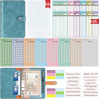 Enveloppe Budget Francais A6 Classeur Budget Planner - Carnet Budget avec 8 Défi de l