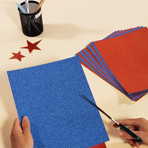 Miniatura 3 de 20 hojas de cartulina de papel grueso con purpurina en blanco para cumpleaños, suministros de fiesta de boda, tarjetas de invitación, 8.5 x 11