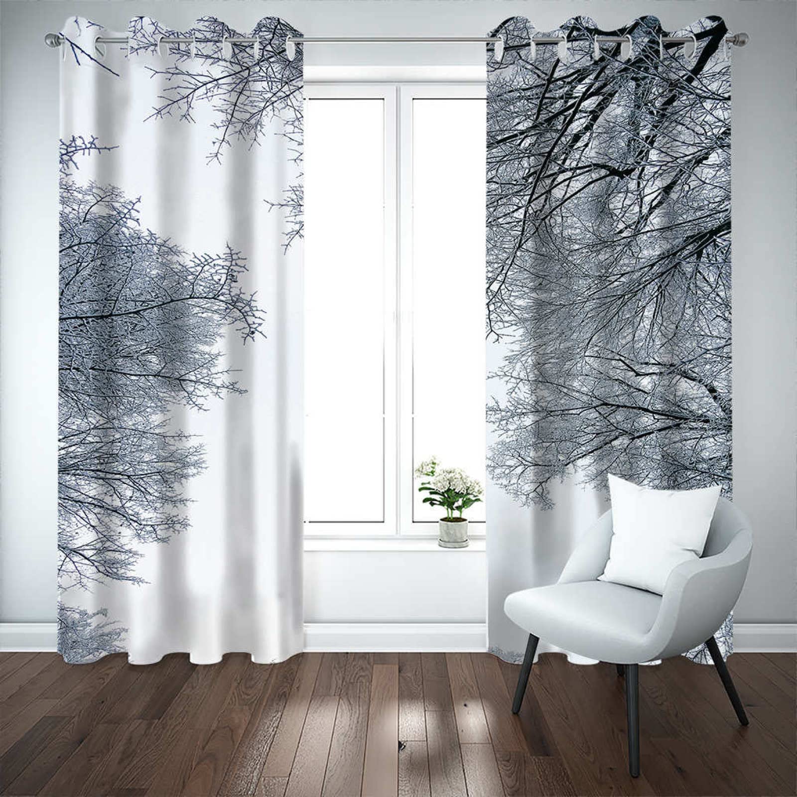 防音カーテン 110x215cm 2枚入 Amazon｜防音カーテン 遮音カーテン 幅110 x 丈215 cm x 2枚入 雪の木