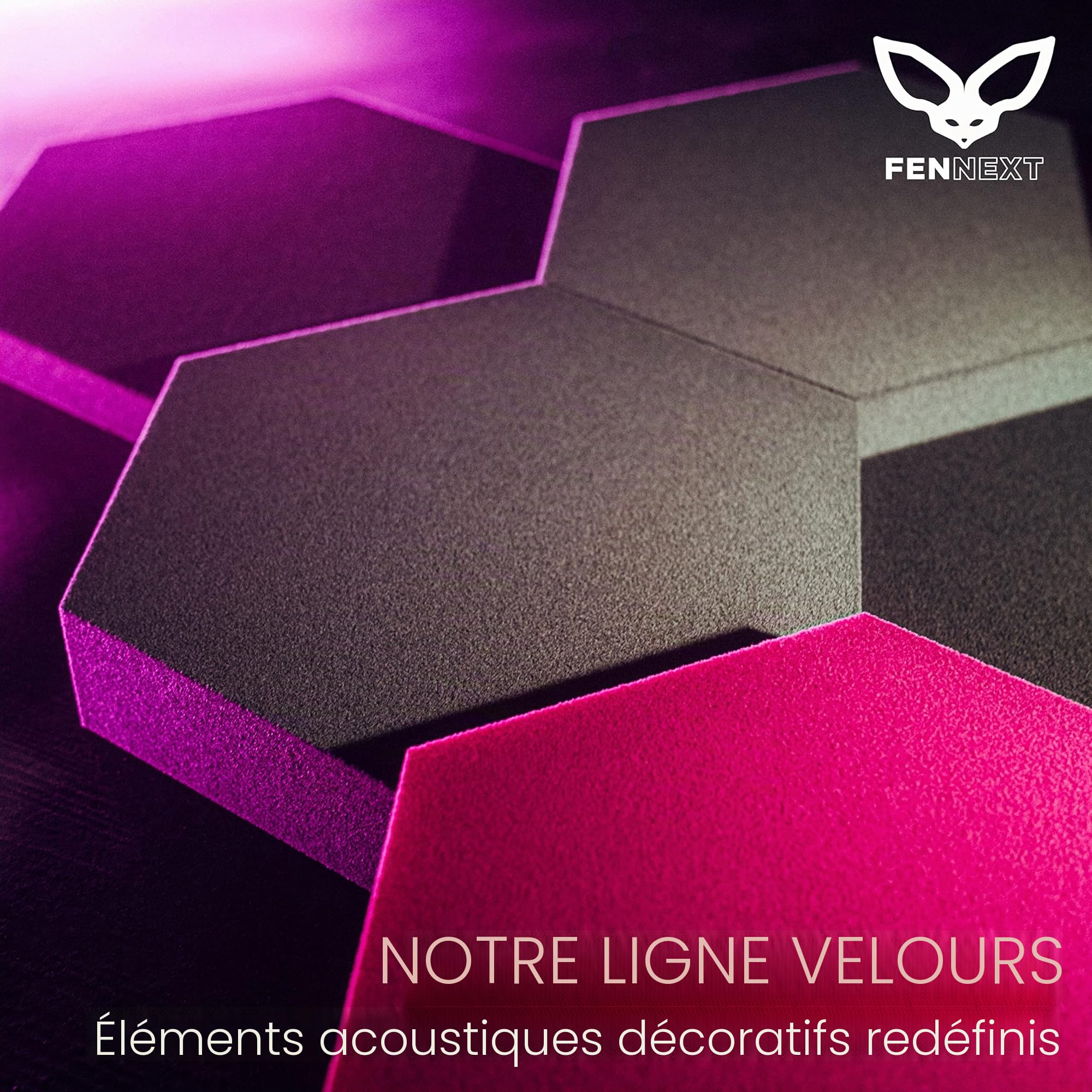 Velvet Mousse Acoustique - Panneaux décoratifs de Mousse anti réverbération pour jeux, studio YouTube, bureau - 8x 3D Panneaux muraux STONY SHADES