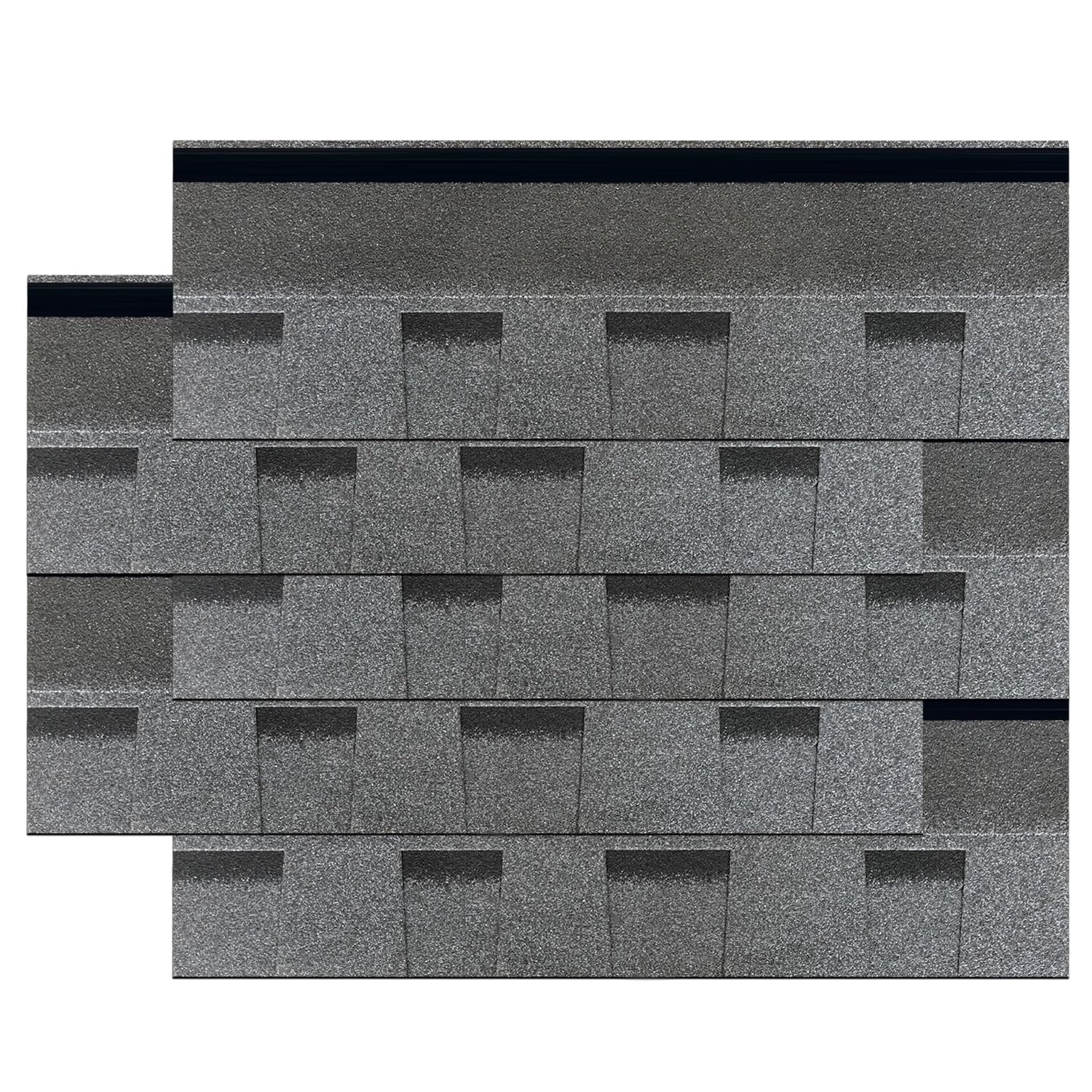 Tejas asfálticas de doble capa Cloud Gray para reparación de techos de casas (paquete de 21)