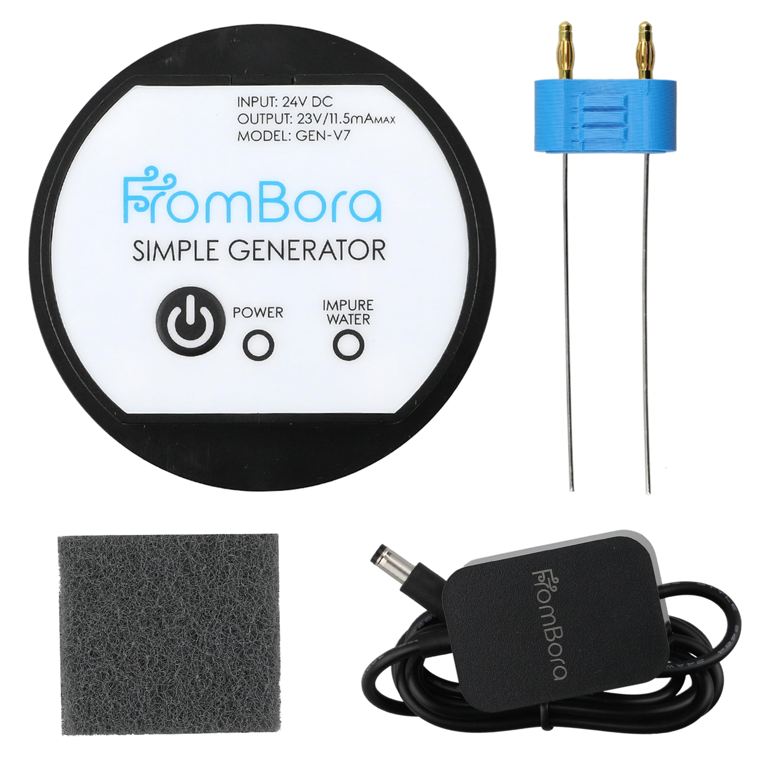 Basic Colloidal Silver Generator – 99.99% Pure Silver Wire – Constant Current Machine for True Nano Particles at Home – Cleaning Sponge & Laser