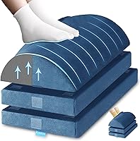 Vista 10 de Reposapiés XXL (20 pulgadas) para debajo del escritorio en el trabajo con 3 alturas ajustables, taburete con espuma de carbón de bambú, reposapiés