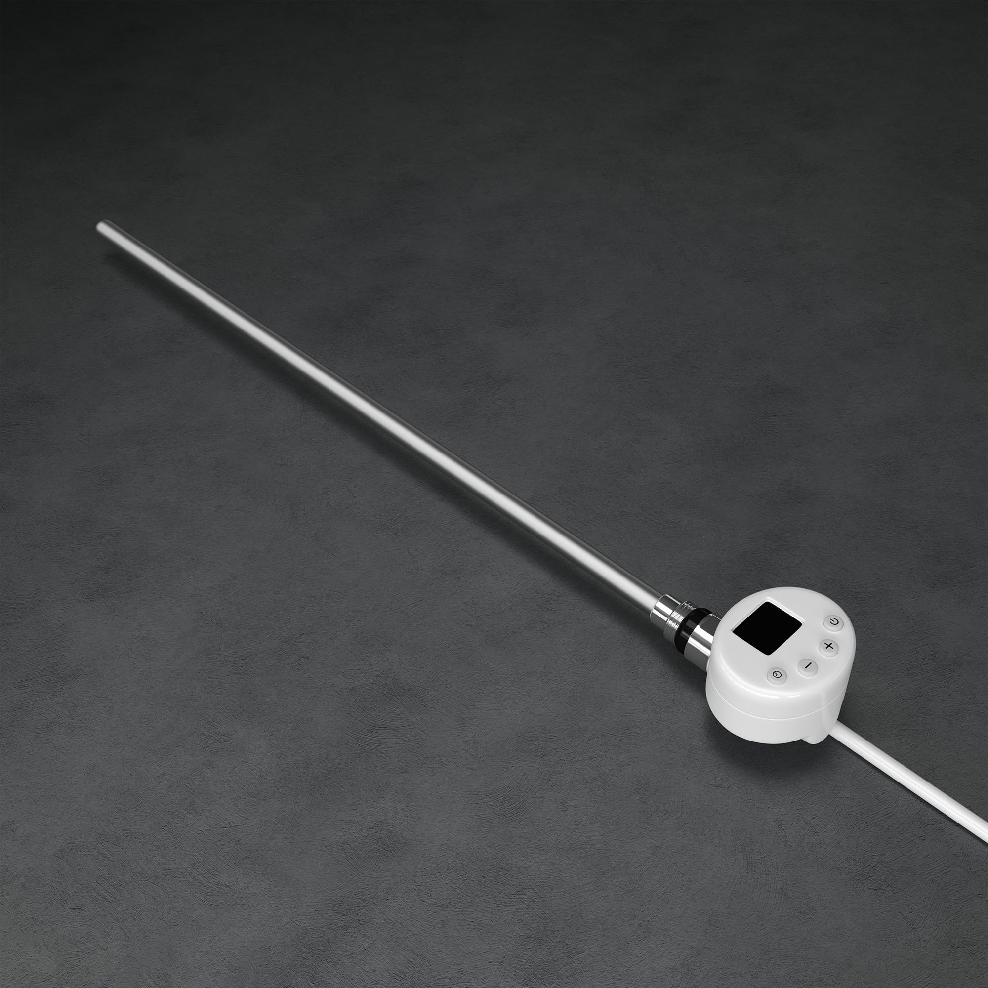 doporro Barra Riscaldante per Termosifoni, Asta Riscaldante in Acciaio Inox 600W con Termostato e Display LCD Bianco