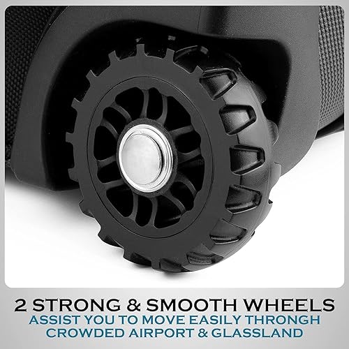 Miniatura 6 de MOCTOUR Bolsas de viaje de golf para aerolíneas con ruedas y carcasa rígida de ABS protege tus clubes tela Oxford impermeable 1680D y ruedas de