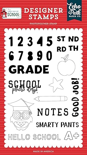 ECHO PARK PAPER COMPANY Echo Park Stamps-Grade School, Multicolor