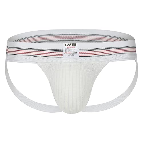 GYM mens 2" Wide Band Classic Athletic Supporter - 4X-Large - White