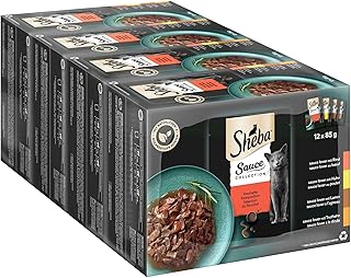 Sheba Sauce Collection Katzen Nassfutter im Portionsbeutel Herzhafte Komposition Multipack 4x12x85g product image