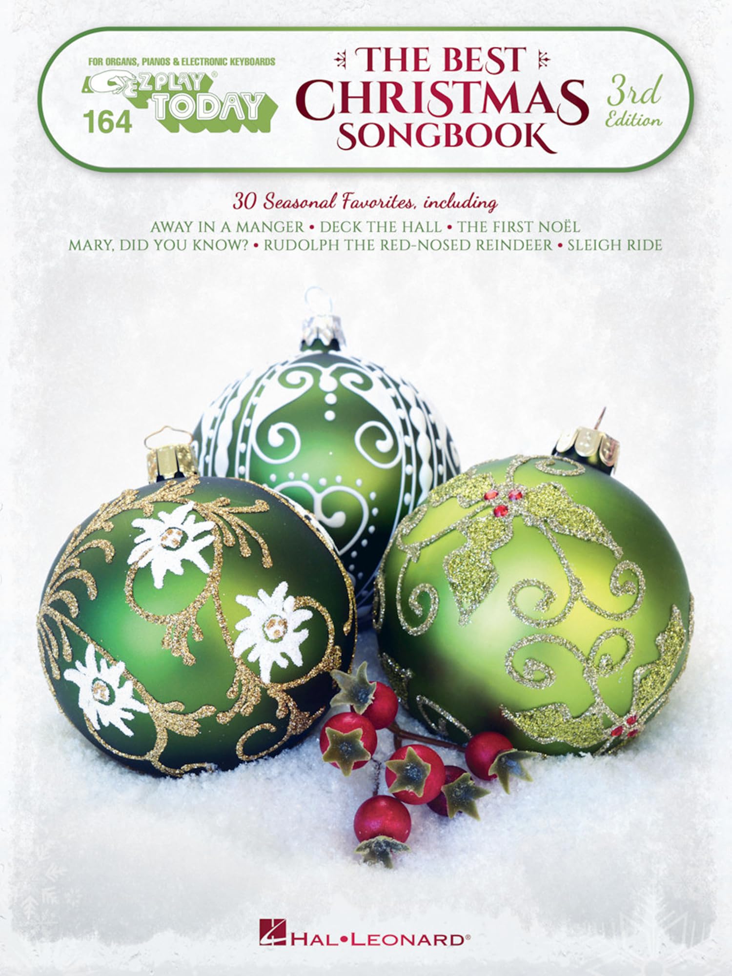 The Best Christmas Songbook 3rd Edition: E-Z Play Today Vol 164 | Easy Holiday Sheet Music for Electronic Keyboard, Organ and Piano | 30 Christmas Favorites for Beginner Keyboard Players Paperback – August 1, 2018
