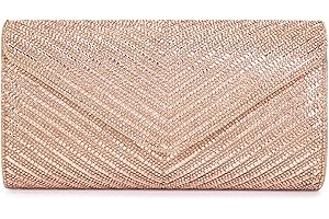 Women's Rose Gold Evening Clutch Bag