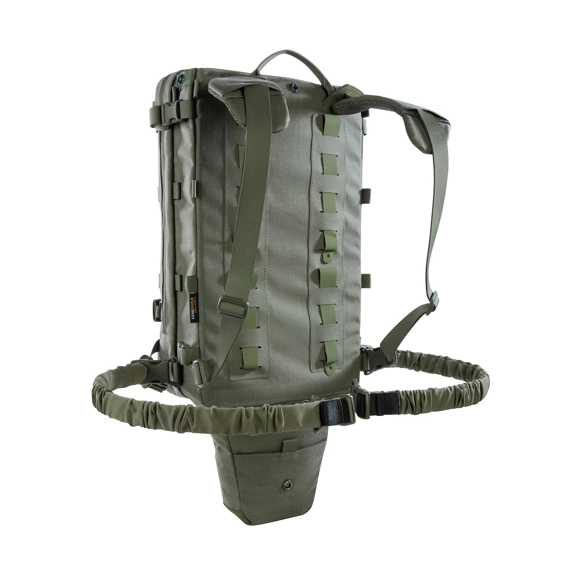 Tasmanian Tiger TT Breacher Pack plecak taktyczny dla sił zbrojnych z adapterem do nośników płyt i systemu Molle, szary kamienny-oliwkowy IRR, 14 Liter