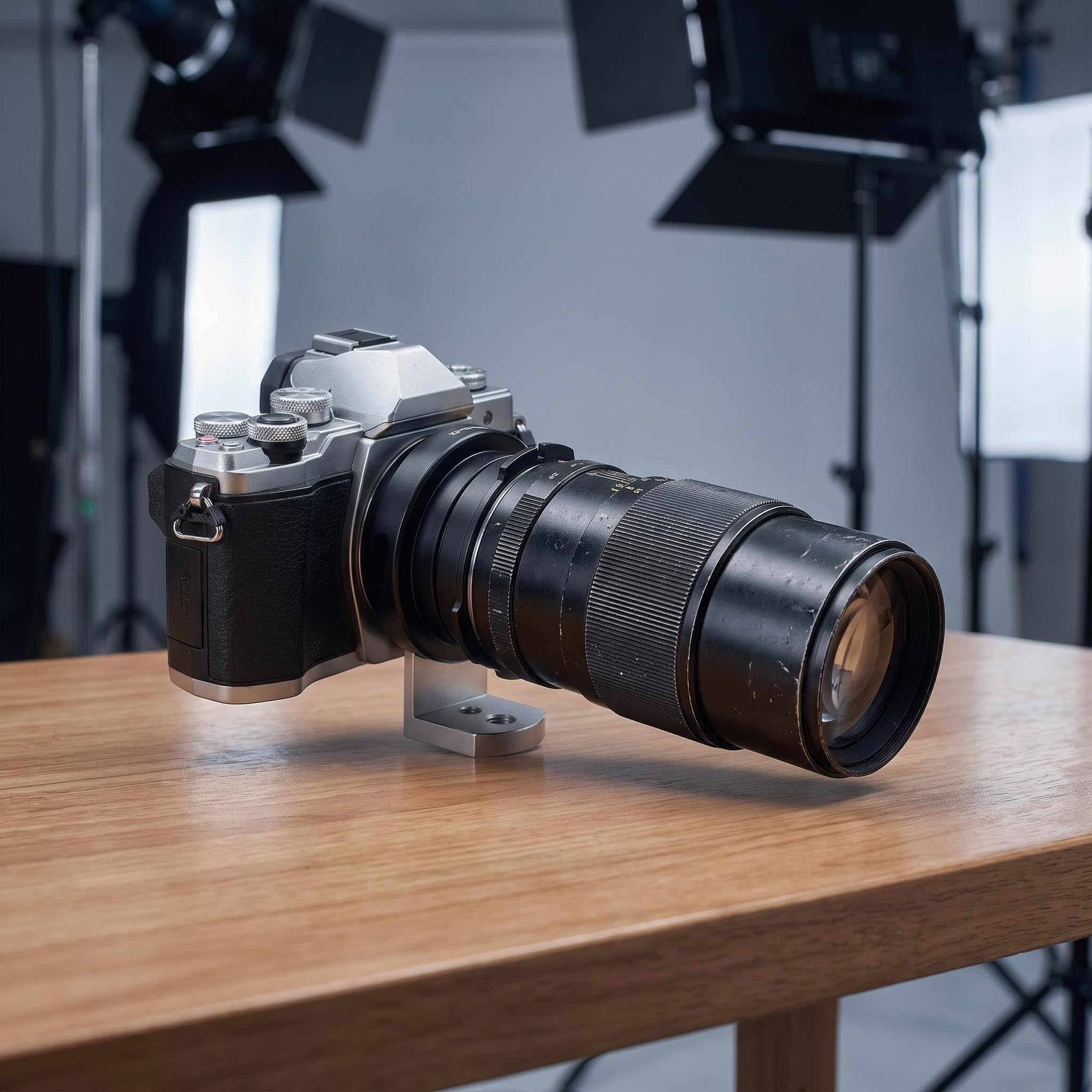 Adattatore professionale per obiettivo B3-M4/3 con base di supporto, anello convertitore di precisione antiscivolo per obiettivi vecchi a fotocamere Micro 4/3