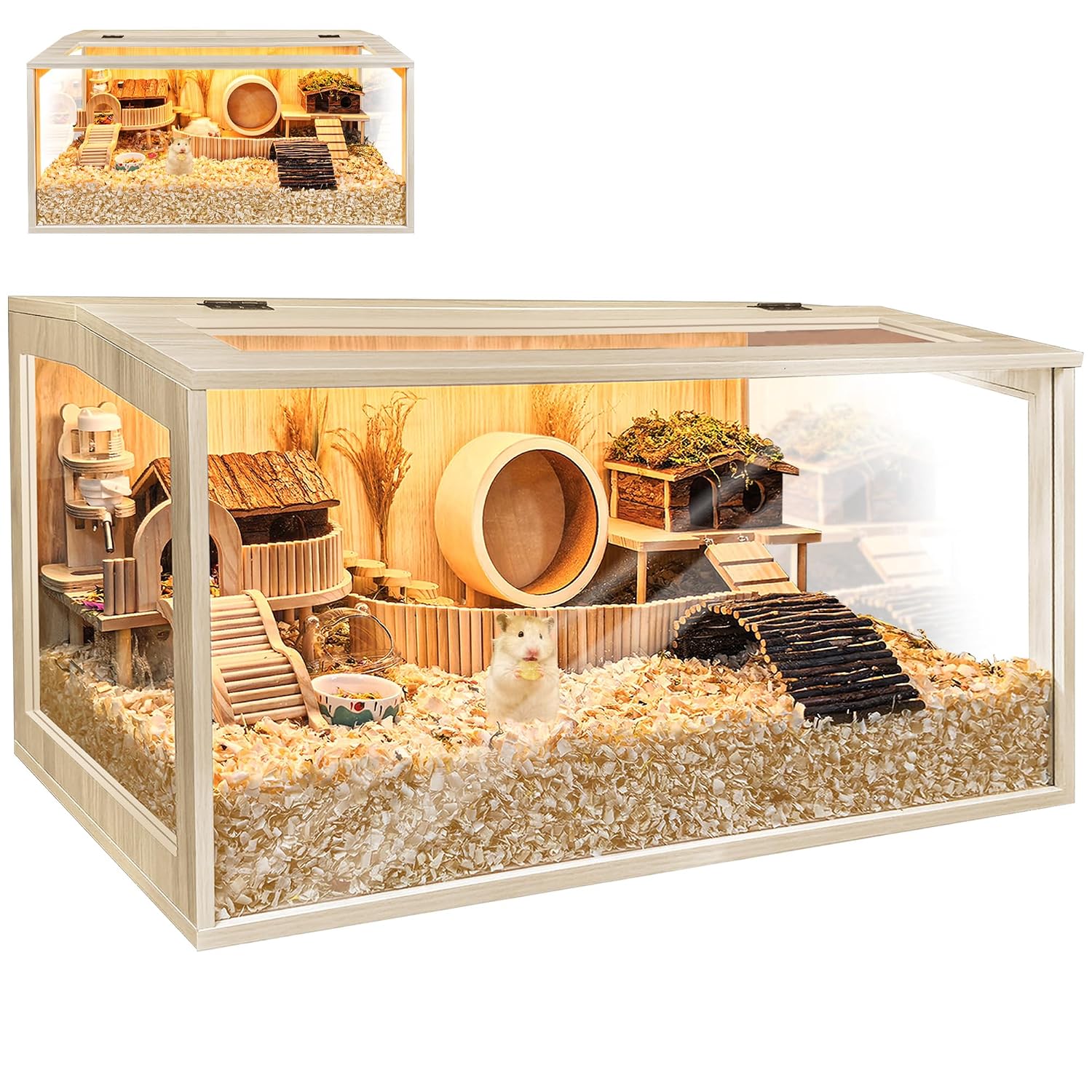 Prolee Hamster Cage Wooden 32 Inch Mice and Rat Habitat Openable Top with Acrylic Sheets Solid Built, Large - Review, Price and Buying Guide