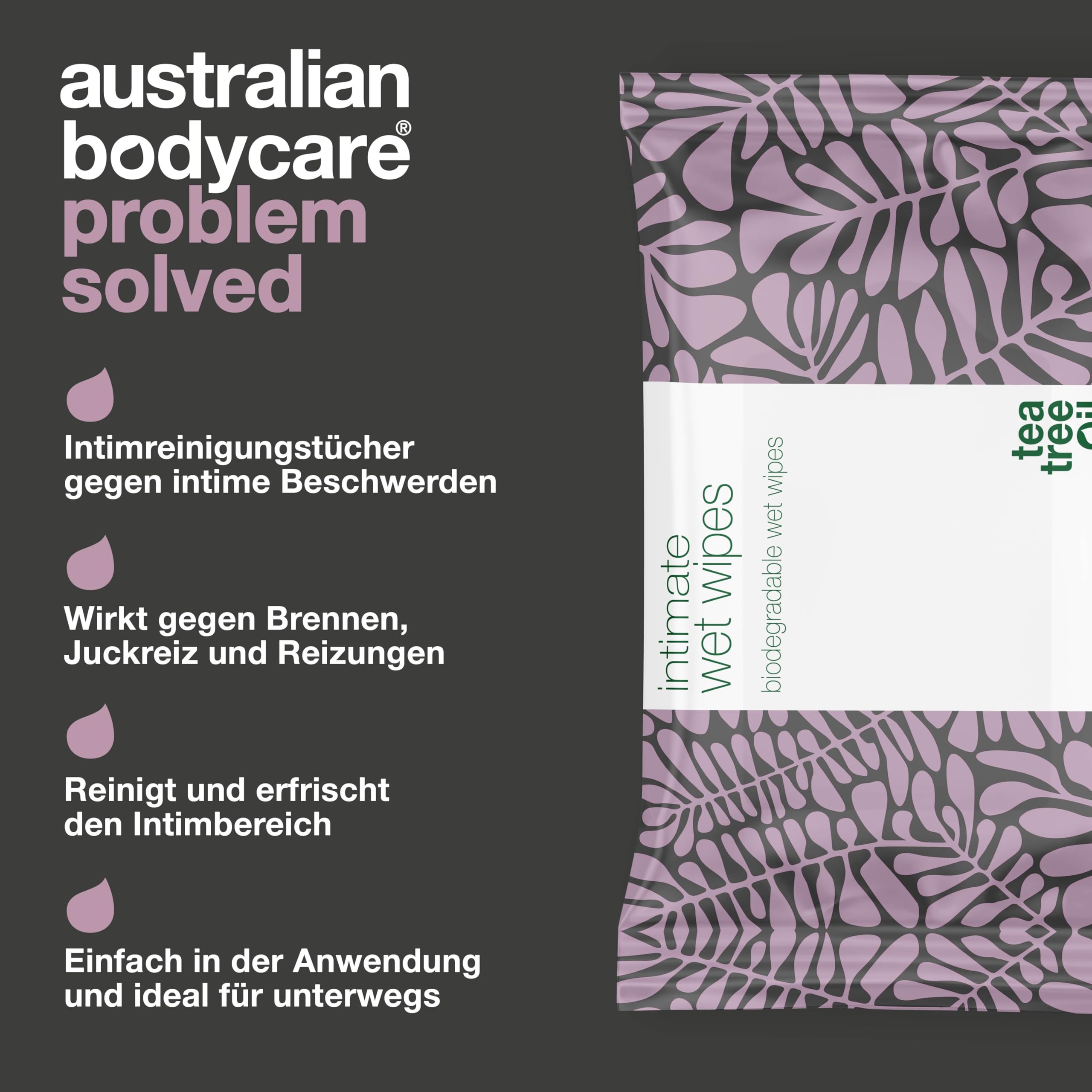 Intime Feuchttücher mit Teebaumöl für feminine Hygiene – 144 Tücher (6 Packungen) | Reinigung für Schweiß und unangenehmen Geruch | Erfrischend & kühlend | Hygiene für unterwegs | Biologisch abbaubar