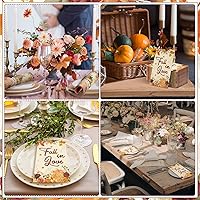 Vista 6 de Lincia 100 servilletas de otoño para despedida de soltera, toallas de papel desechables de otoño para invitados de otoño, para bodas, cosecha