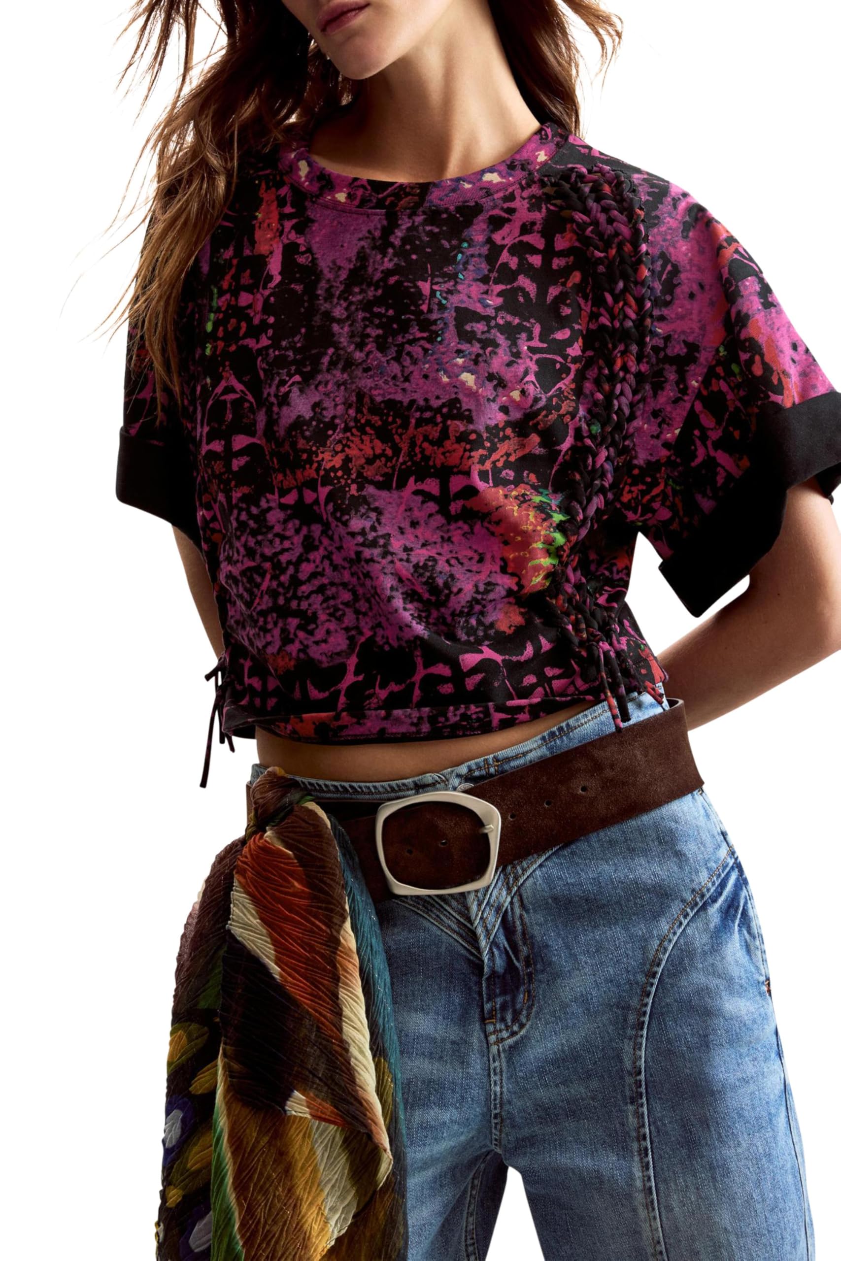 Desigual Femme T-shirt ethnique conçue par Mr. Christian Lacroix.