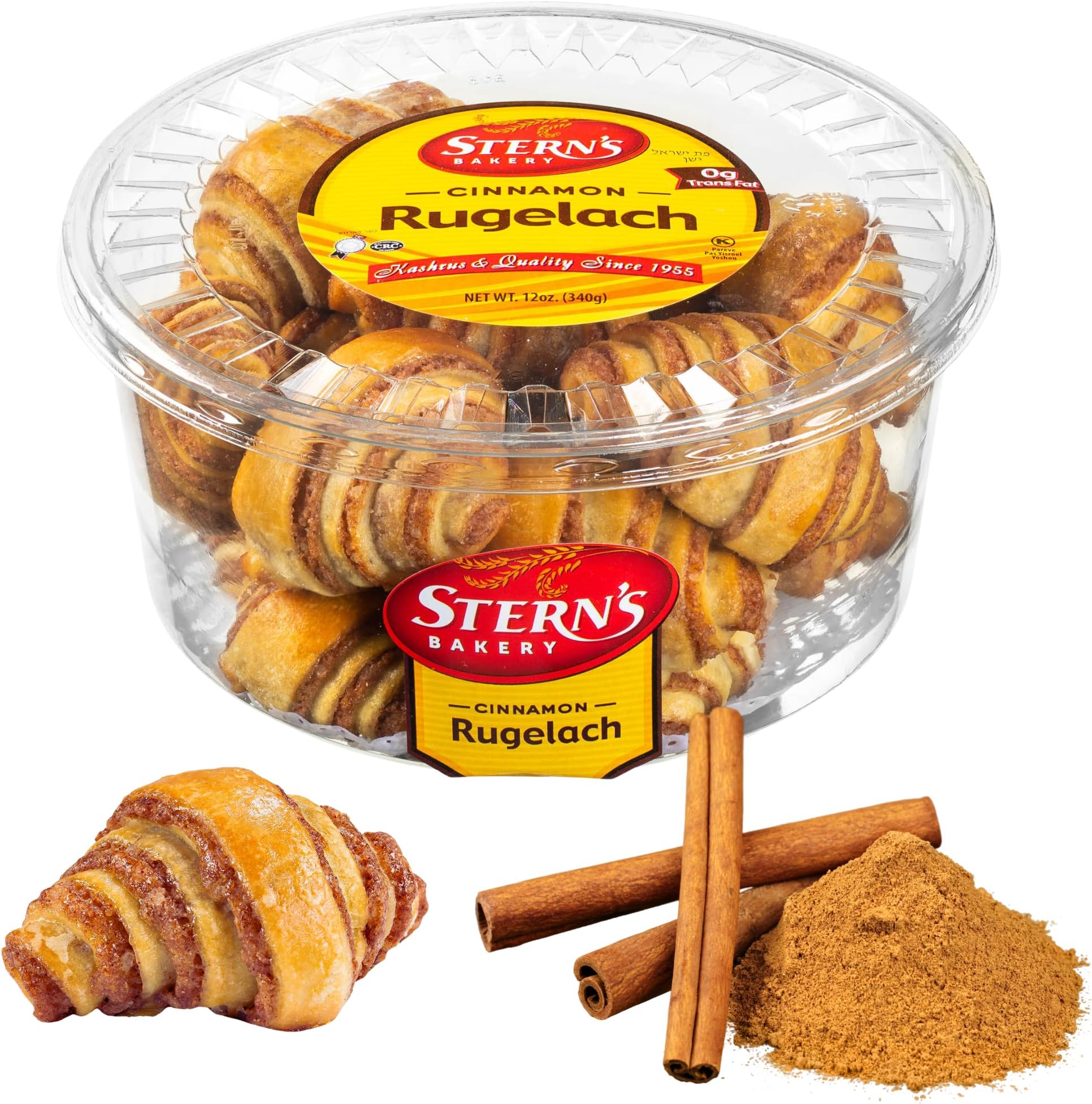 Cinnamon Rolls | Cinnamon Buns | Breakfast Pastry | Rugelach Pastries Cinnamon Croissants | No Coloring Added | Dairy & Nut Free | 13 oz Stern’s Bakery
