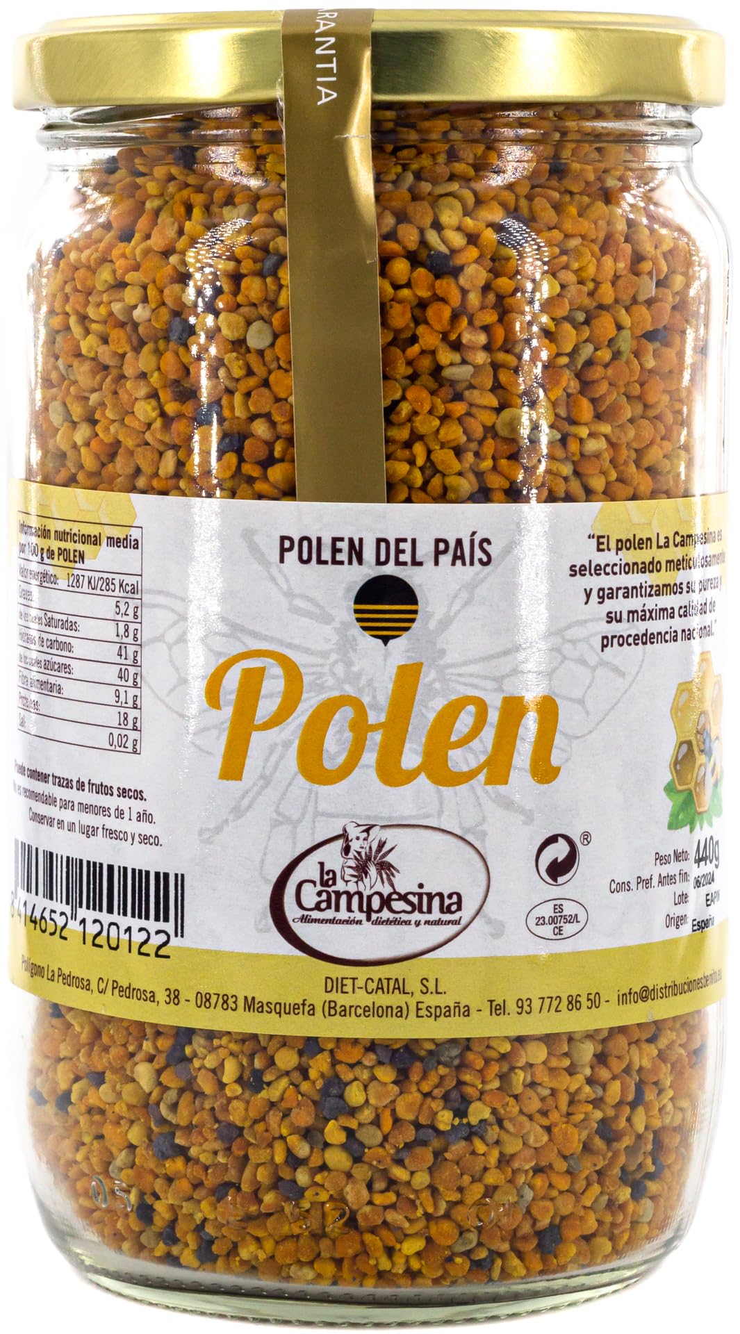 LACAMPESINA Polen 450 g. – passt leicht in eine tägliche Routine, Spezialprodukt für den täglichen Gebrauch, Gewicht 450 g und vereint praktische Funktionalität mit einem angenehmen Gefühl