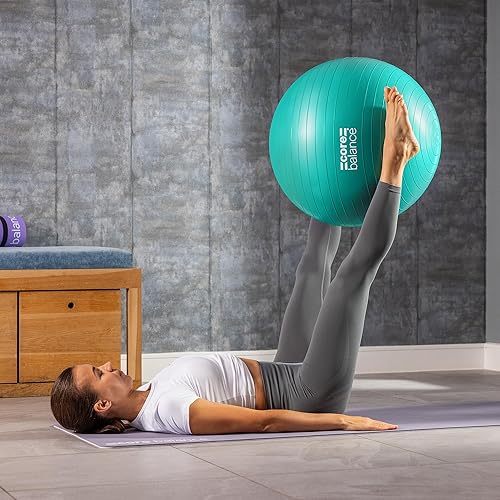 Miniatura 2 de Core Balance Pelota de ejercicio para entrenamientos, resistente a estallidos y antideslizantes, pelota de yoga suiza para embarazo, estabilidad,