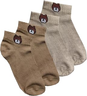 2 pares de calcetines de entrenamiento de corte bajo para mujer, color marrón avena, talla única 35-40, marrón, 3-7