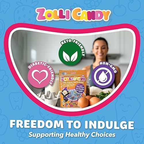 Vista 22 de Zollipops Clean Teeth - Paletas, sabor durazno, 3.1 onzas