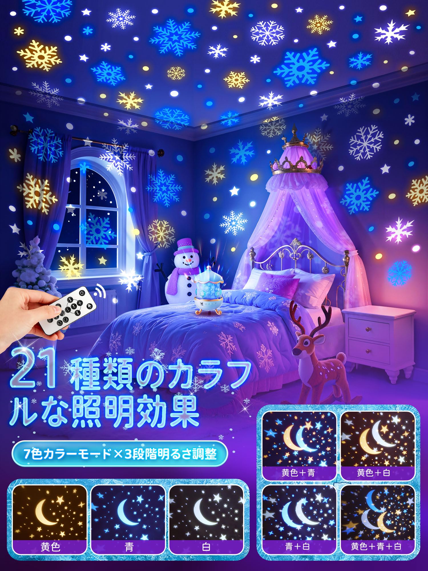 Amazon.co.jp: アナ雪おもちゃ プラネタリウム 家庭用 【16 種類投影