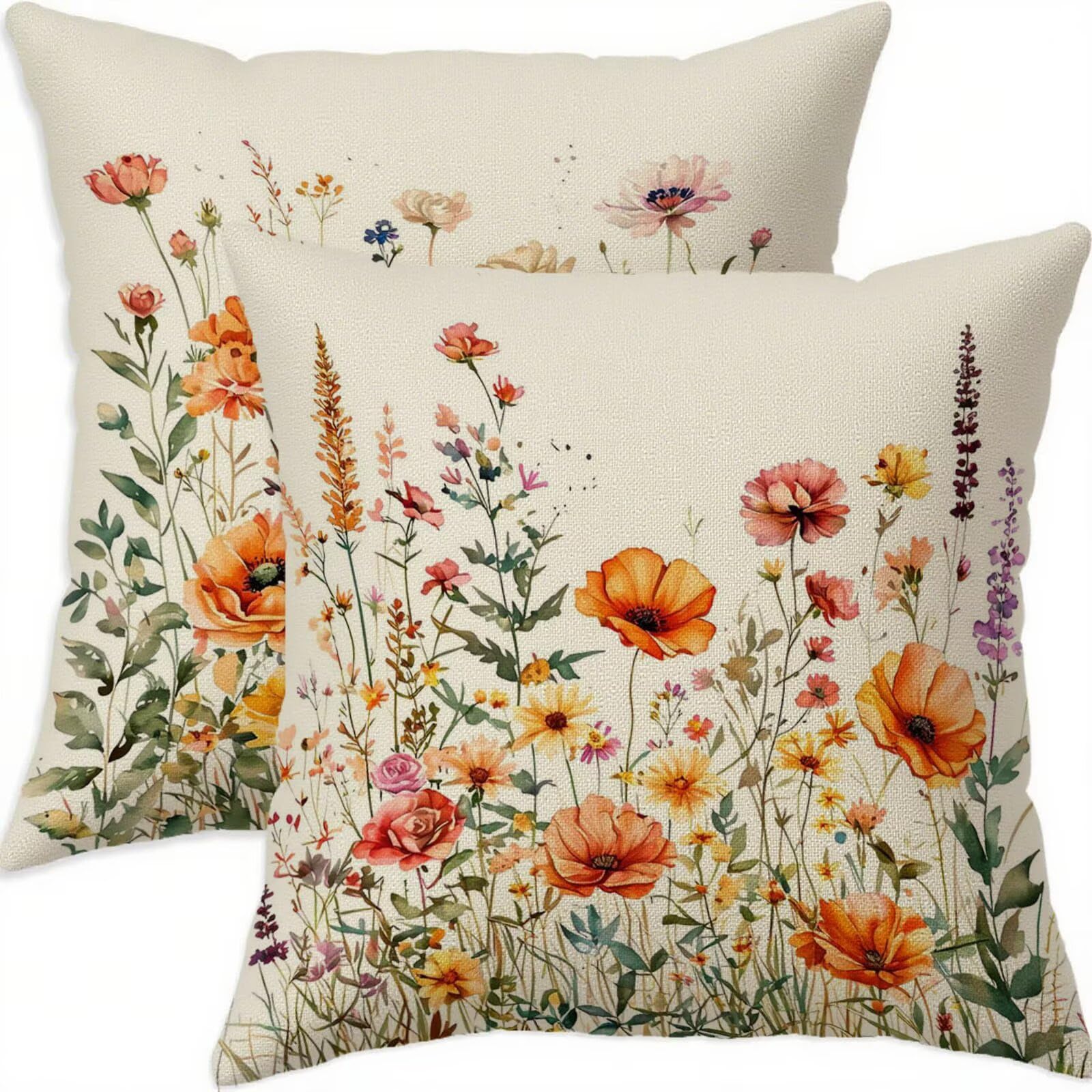 Housse coussin 65x65cm vintage pour un salon chaleureux