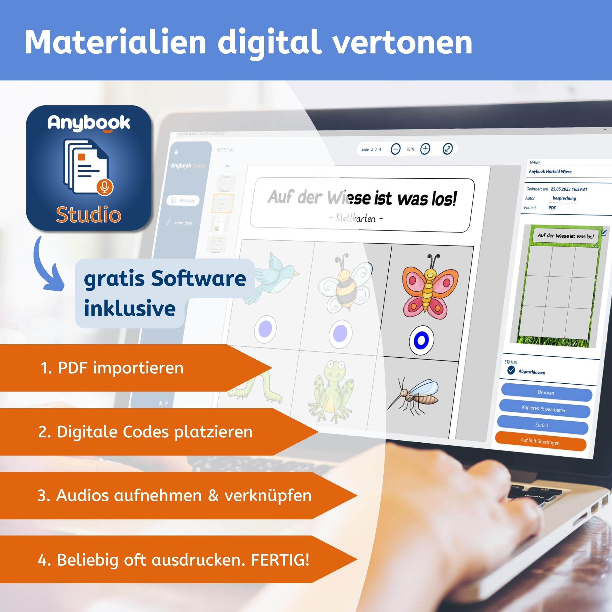 PRO StarterSet Zeig es, Sag es! Audiostift Bildwörterbuch Audiocodes