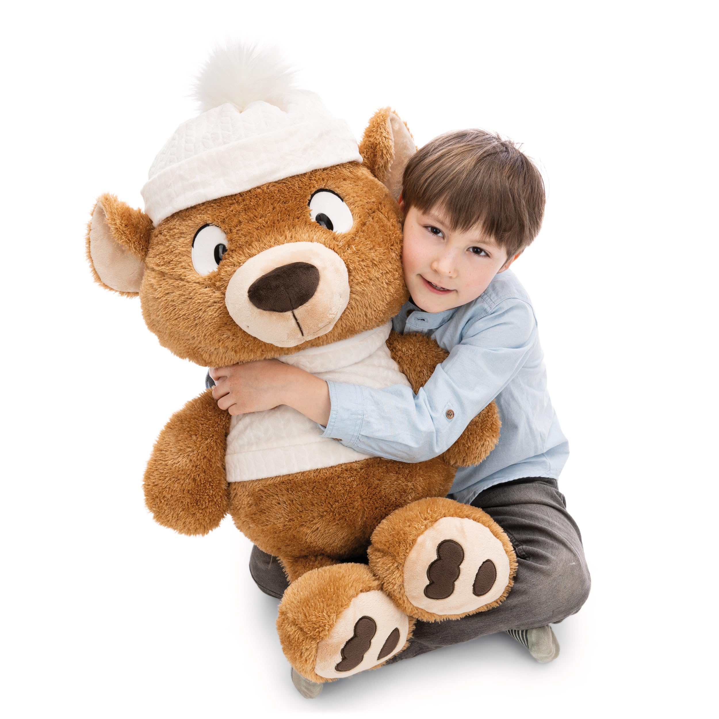 NICI Kuscheltier Bär Capiccino 70cm - 63247 | Weiches Stofftier aus Plüsch zum Liebhaben, Knuddeln & Spielen, tolles Plüschtier Geschenk für Kinder & Erwachsene