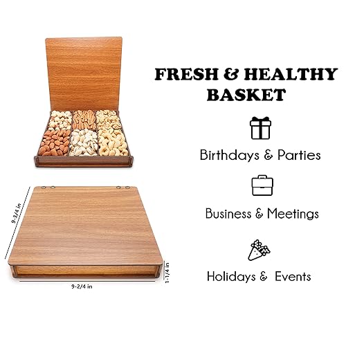 Miniatura 3 de Cestas de regalo de frutos secos gourmet de feliz cumpleaños para novios y novias  Mejores amigos  Cestas de regalo gourmet para esposo esposa  Caja