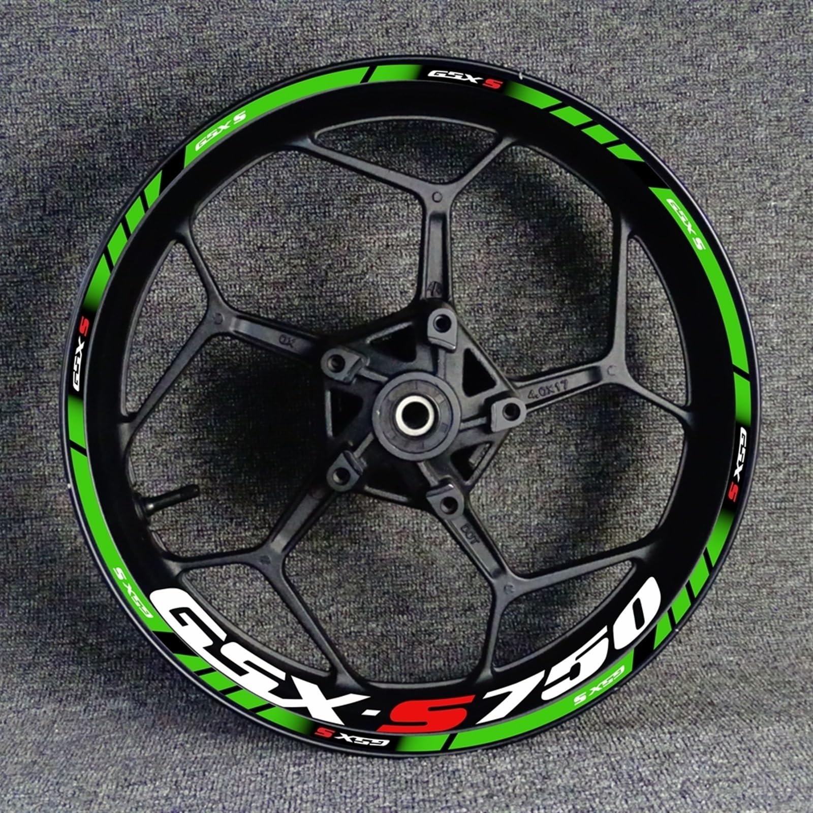 Motorcycle Wheel Rim Hub Decal Decoration Set for Suzuki GSX-S750 GSX750S GSXS750 Gsxs 750 S750(Color9)