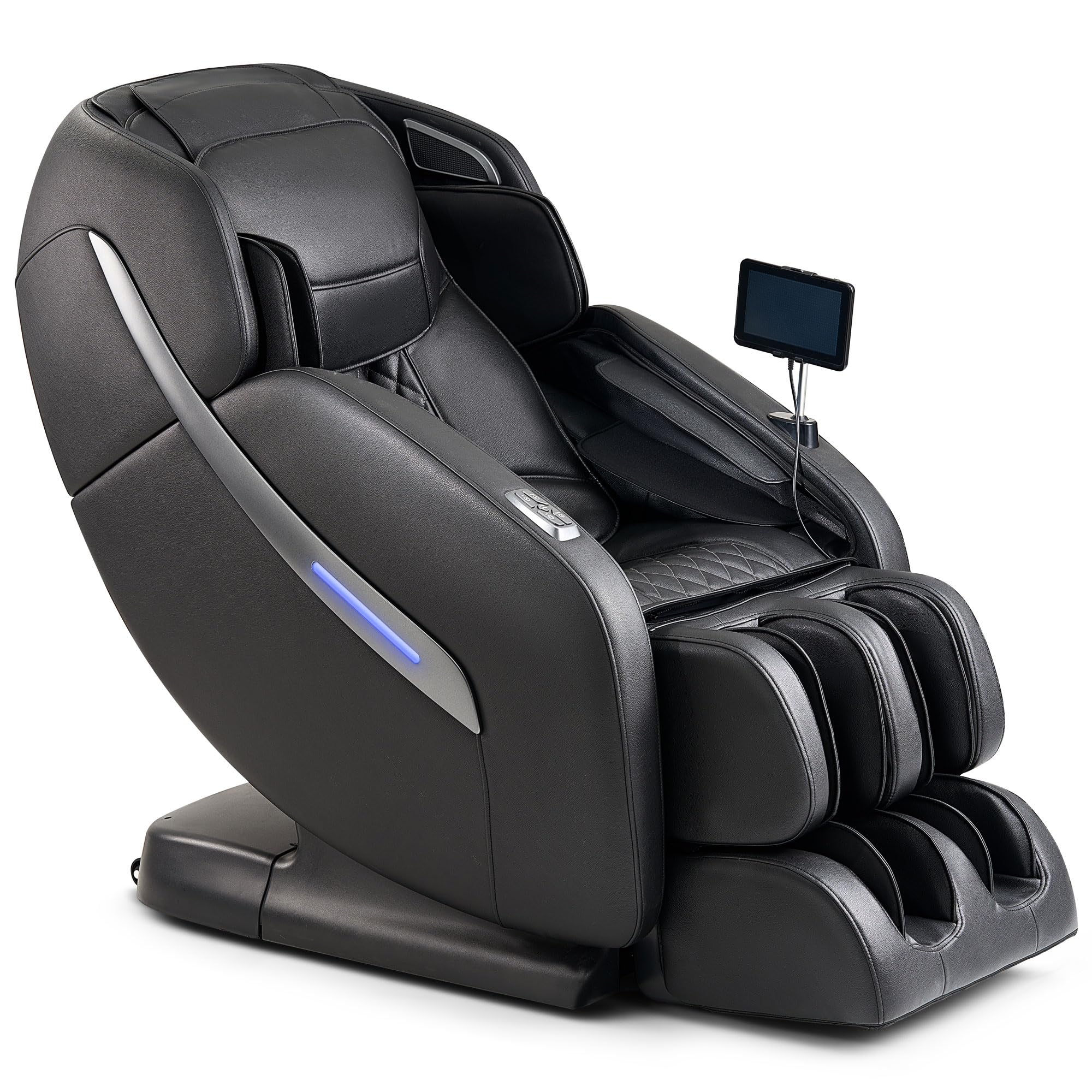 3D Massage Chair Full Body Zero Gravity with SL Track, Bigger Massage Roller, 12 Auto Modes, Lumbar and Calf Heating, LCD Screen Tablet, Fully Assembled, Black