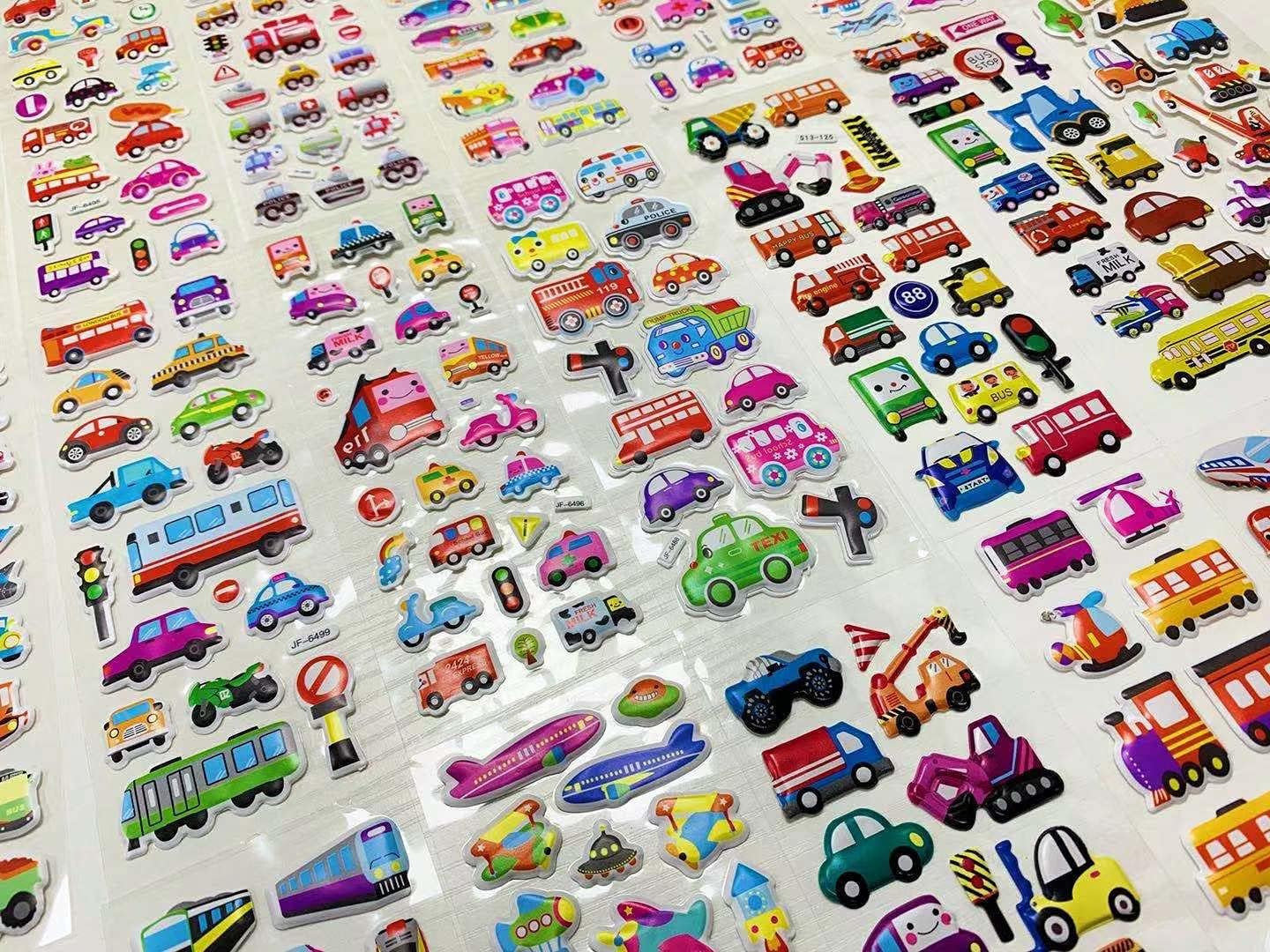 Stickers for toddlers trucks stickers for toddler boys, 20 Different Sheets, Vehicle Stickers Toddler Boys with Cars,Construction, Fire Trucks, Buses, Micro bus,Airplane, Rocket and More