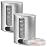 Stackable Daily Pill Organizers - (Pack of 2) Weekly Medication Reminder with 7 Individual Stacking Cases - AM/PM Pill Boxs with 4 Times a Day, a Everyday Medicine Organizer, Silver