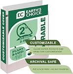 Samsill Plant-Based 2 Inch Durable D-Ring, Made in USA, View Binder, Eco-Friendly, USDA Certified Biobased, 2 Pack, Rose