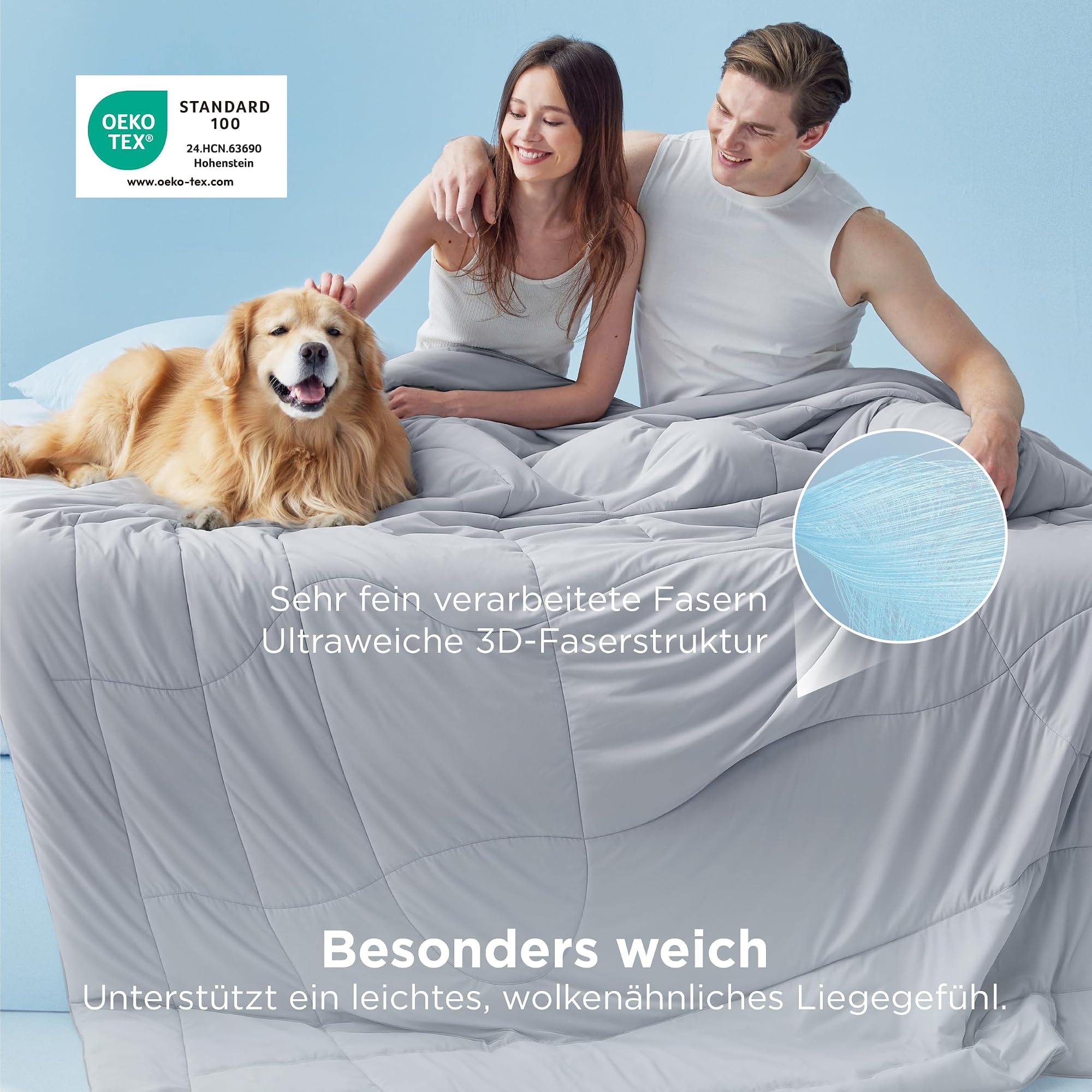 Kołdra chłodząca Bedsure 200x200 cm, kołdra z efektem chłodzenia Q-Max >0 zdjęcie 5