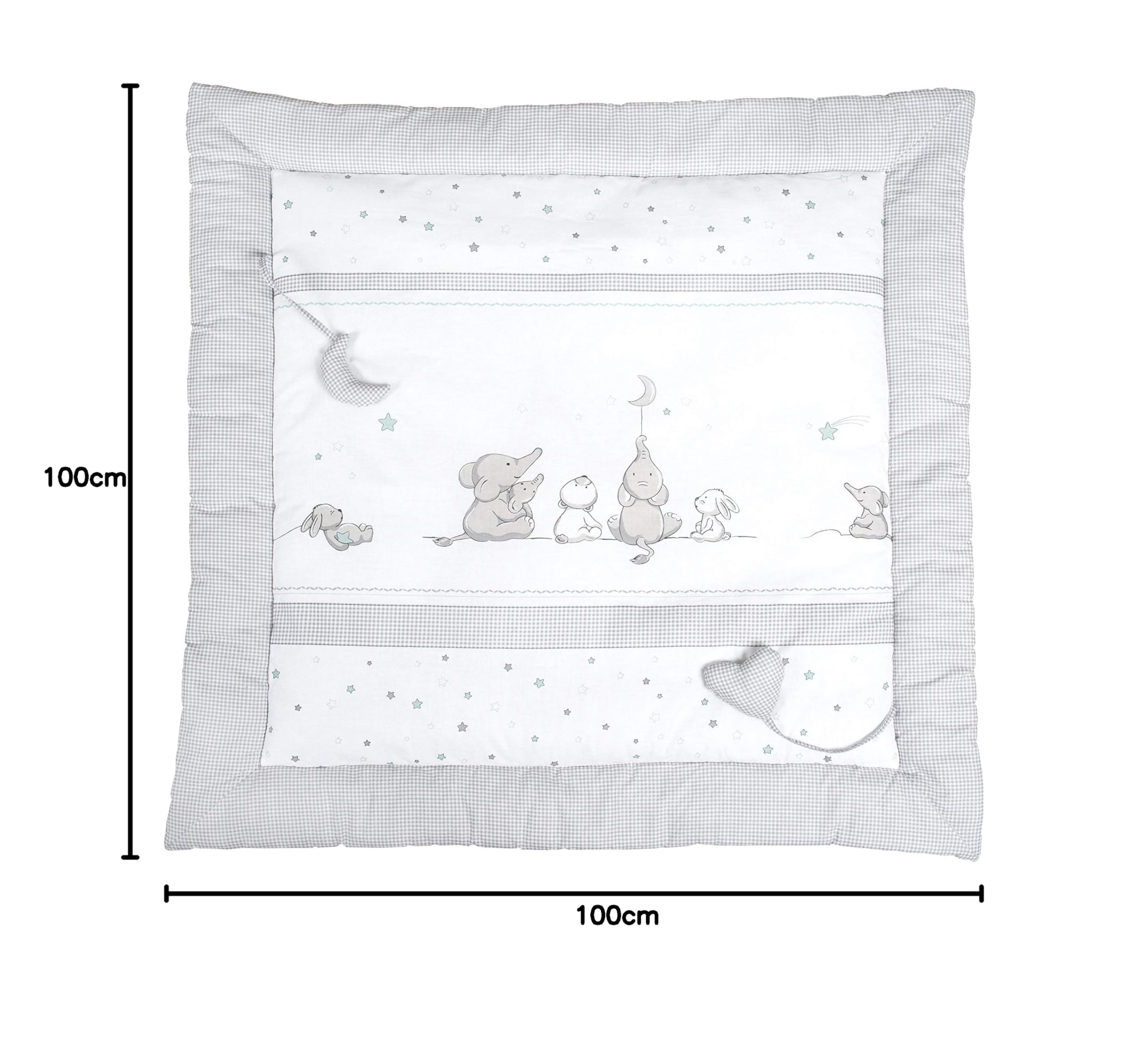 roba Mata do zabawy i raczkowania „miffy®”, wkład do kojca/maty edukacyjnej, 100 × 100 cm, 100% bawełna
